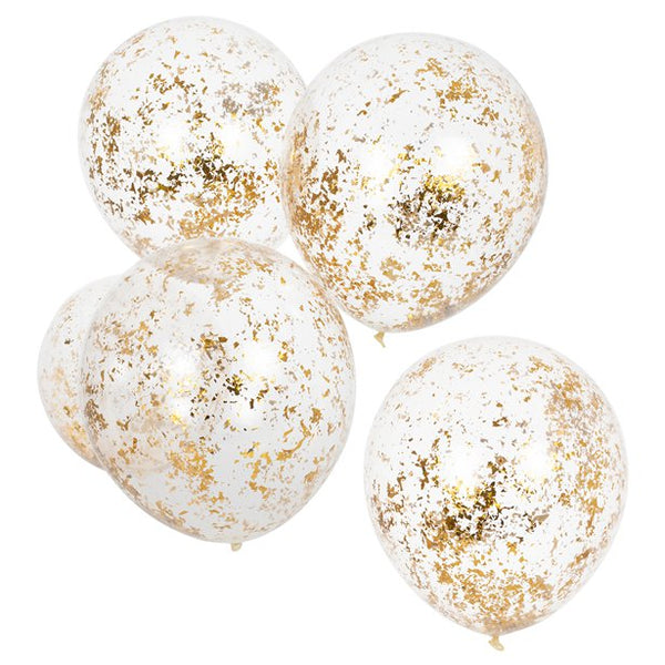 Gold Shredded Confetti Balloons