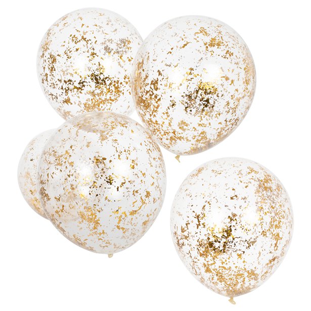 Gold Shredded Confetti Balloons
