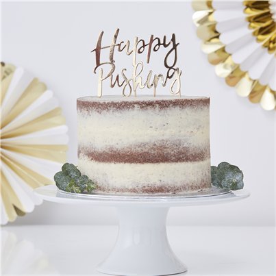 Oh Baby "Happy Pushing" Cake Topper