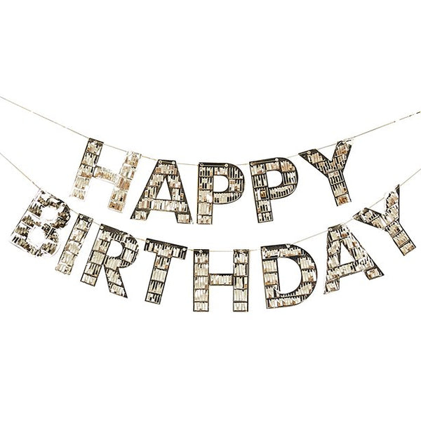 Gold Foil Fringe Letter Bunting