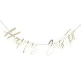 Gold Happy Easter Bunting Banner