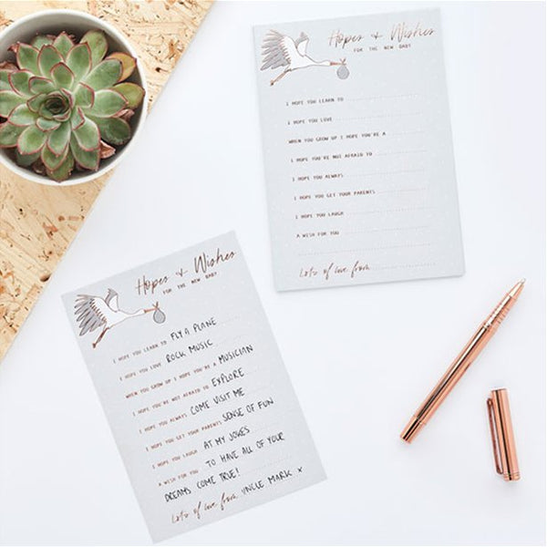 Hello Little One Hopes & Wishes Cards