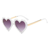Scallop Edge Heart Sunglasses