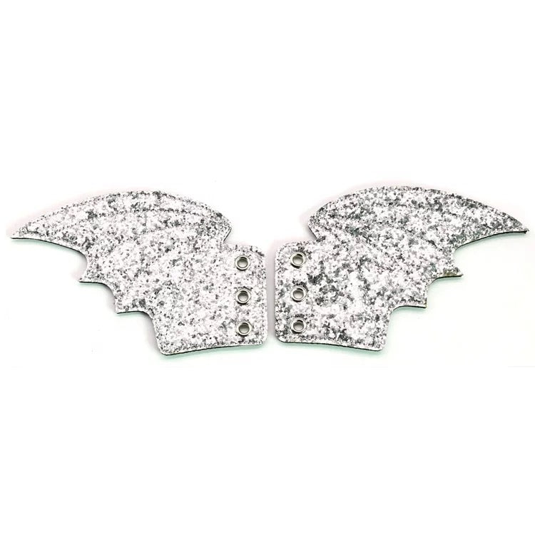 Glitter Bat Wing Shoe Accessories