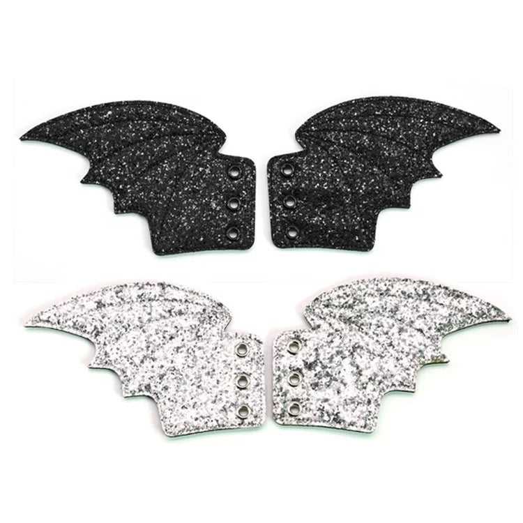 Glitter Bat Wing Shoe Accessories