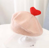 Small Heart Pom Beret