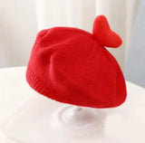 Small Heart Pom Beret