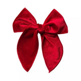 Velvet Hand Tied Hair Bows