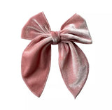 Velvet Hand Tied Hair Bows