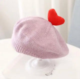 Small Heart Pom Beret