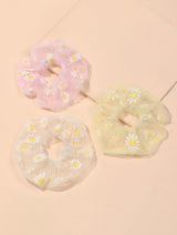 Daisy Tulle Scrunchies