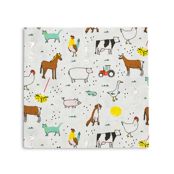 Farm Animals Large Napkins