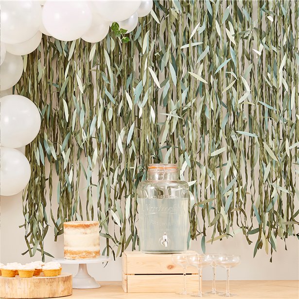 Botanical Green Leaf Backdrop