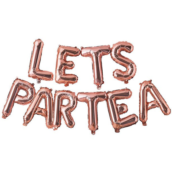 Rose Gold 'Let's Partea' Balloon Bunting