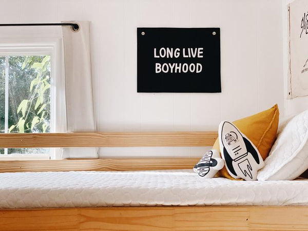 Long Live Boyhood Banner Black