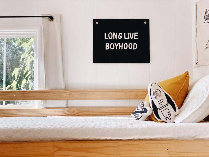 Long Live Boyhood Banner Black