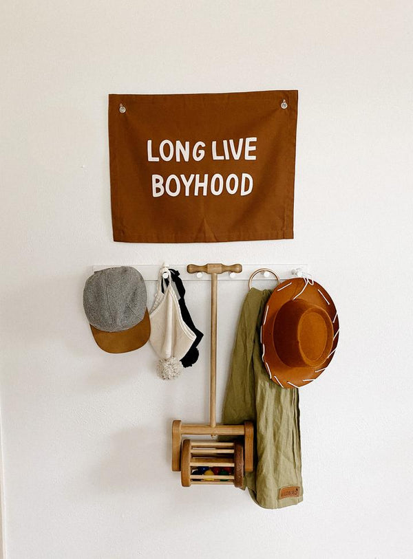 Long Live Boyhood Banner Rust