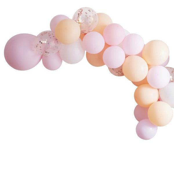 Matte Peach and Pink Party Balloon Arch Garland