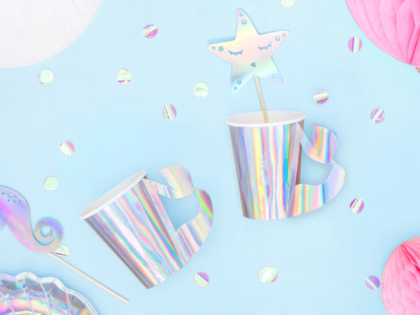 Mermaid Iridescent Cups