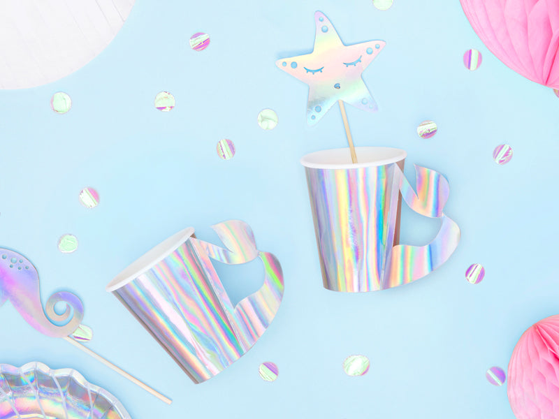 Mermaid Iridescent Cups