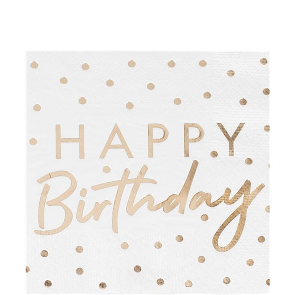 Gold Foil Paper Napkins 16pk