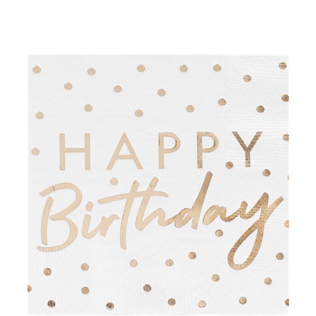 Gold Foil Paper Napkins 16pk