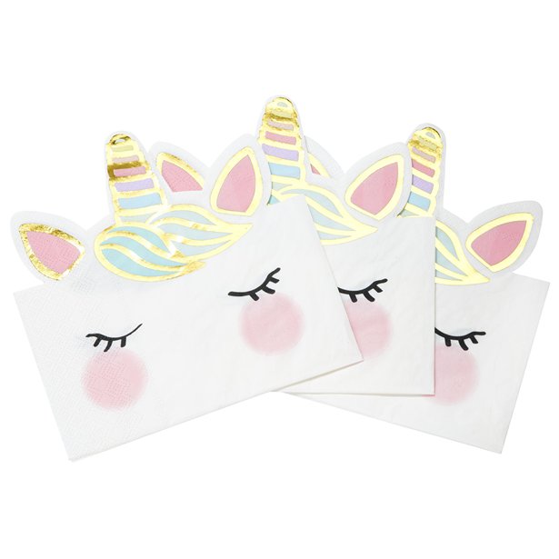 We Heart Unicorns Face Napkins
