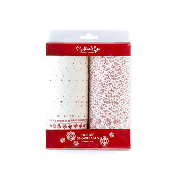 Nordic Snowflakes Food Cups (50pcs)