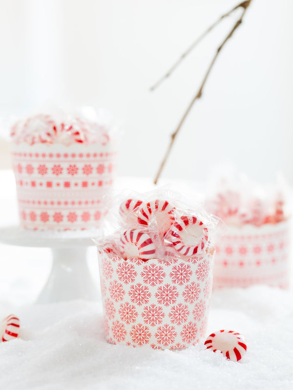Nordic Snowflakes Food Cups (50pcs)
