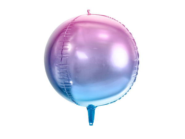 14" Foil Ombre Ball Balloon Violet and Blue