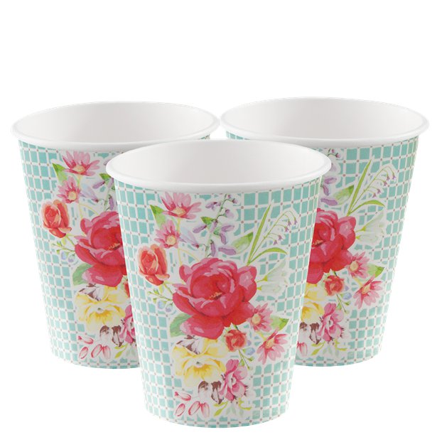 Vintage Tea Party Paper Cups