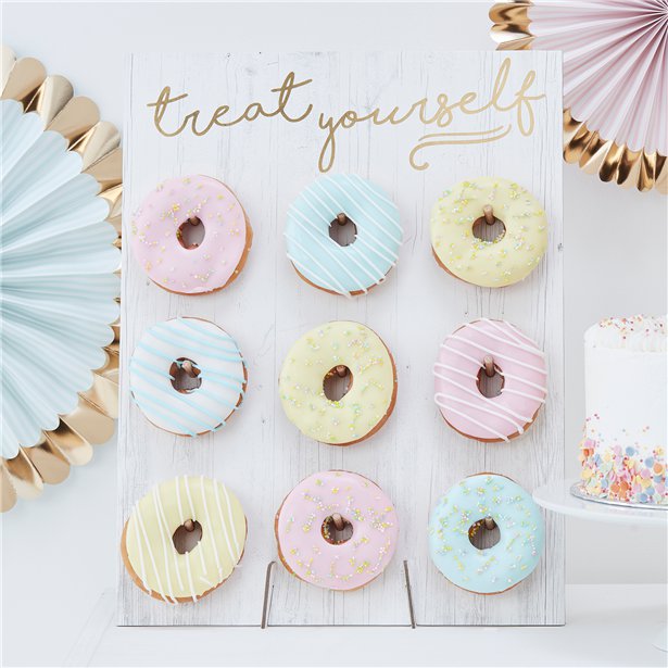 Pastel Treat Yourself Donut Wall