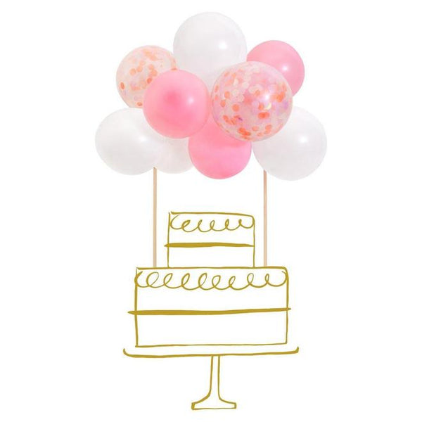 Pink Balloon Cake Topper Kit
