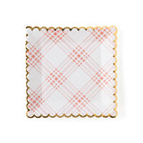 Garden Party Scalloped Plaid Plates