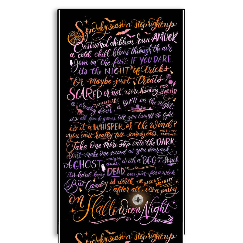 Spooky Season Halloween Poem Table Runner