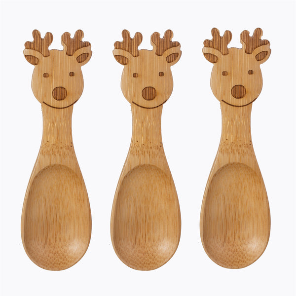 Reindeer Bamboo Spoons