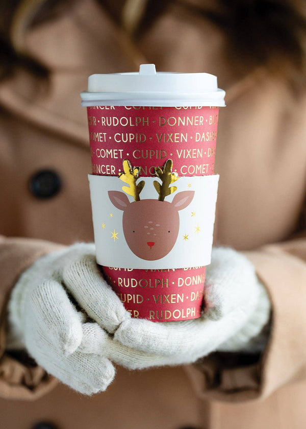Reindeer Names Cozy Cups