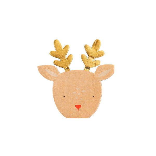 Rudolph Reindeer Shaped Napkins