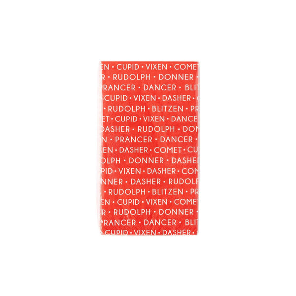 Reindeer Names Guest Towel Napkins