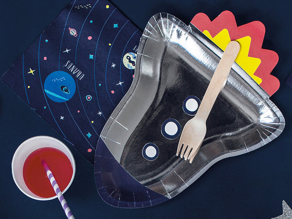 Space Rocket Party Paper Plates
