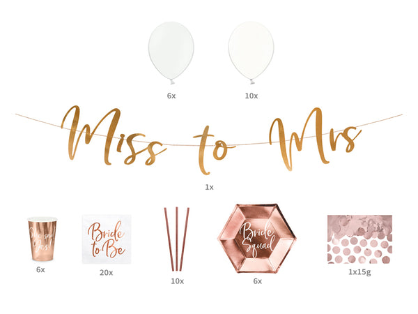 Rose Gold Bride Squad Set