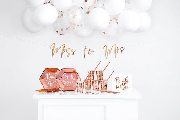 Rose Gold Bride Squad Set