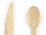 Wooden Cutlery Stars Gold