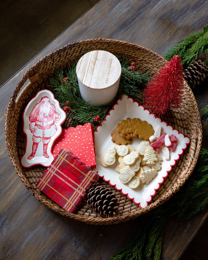Believe 9" Shaped Santa Plate