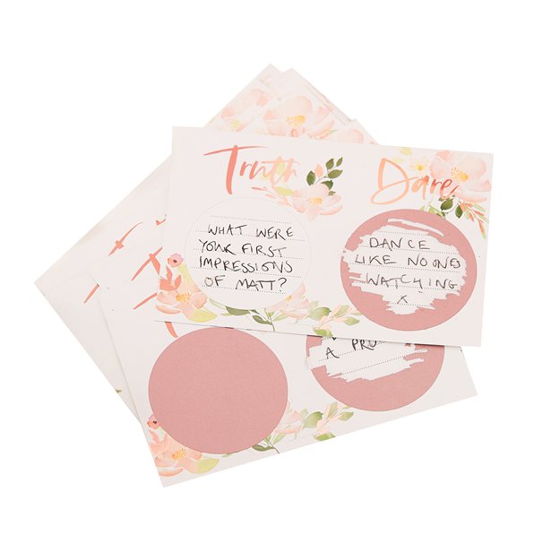 Floral Hen Party Scratch Card Game 25pk