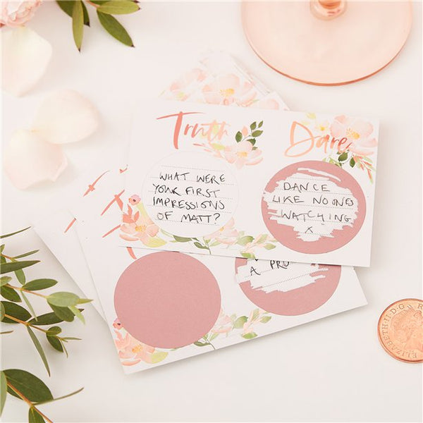 Floral Hen Party Scratch Card Game 25pk