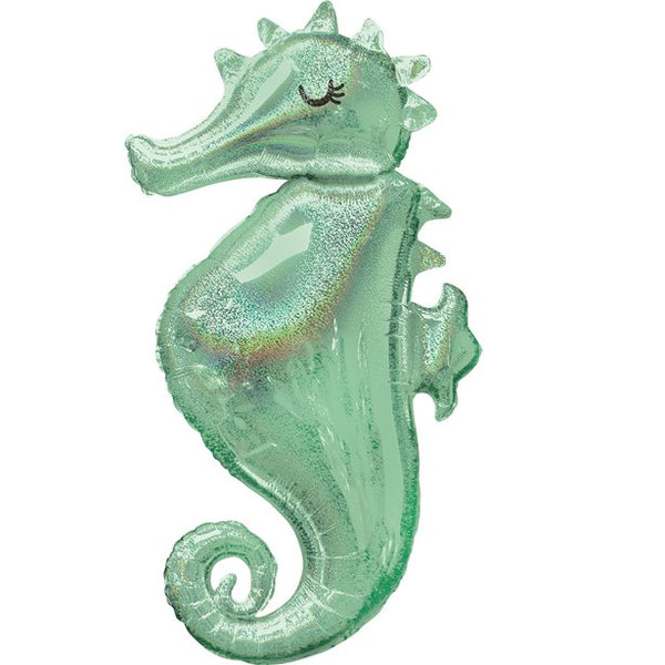 Mermaid Wishes Seahorse Supershape Balloon 38"