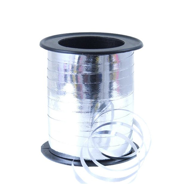 Silver Metallic Curling Balloon Ribbon - 46M