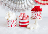 Foiled Silver Trees Food Cups