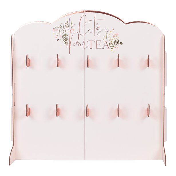 Rose Gold Floral Tea Cup Stand